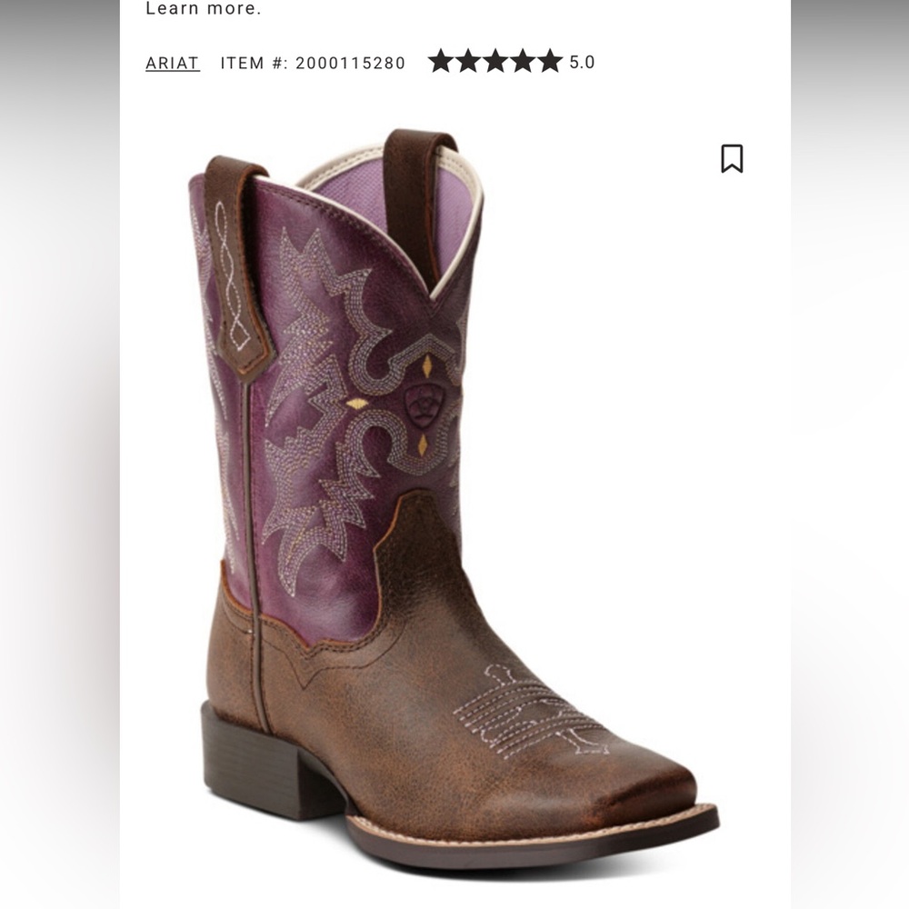 Ariat Women's Purple and Brown Western Boots